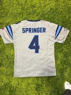 Toronto Blue Jays George Springer #4 Football-Style SGA Mesh Jersey Adult XL